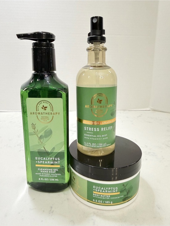Bath & Body Works Other - Bath & Body Works Aromatherapy Eucalyptus + Spearmint Hand Soap Trio — Green